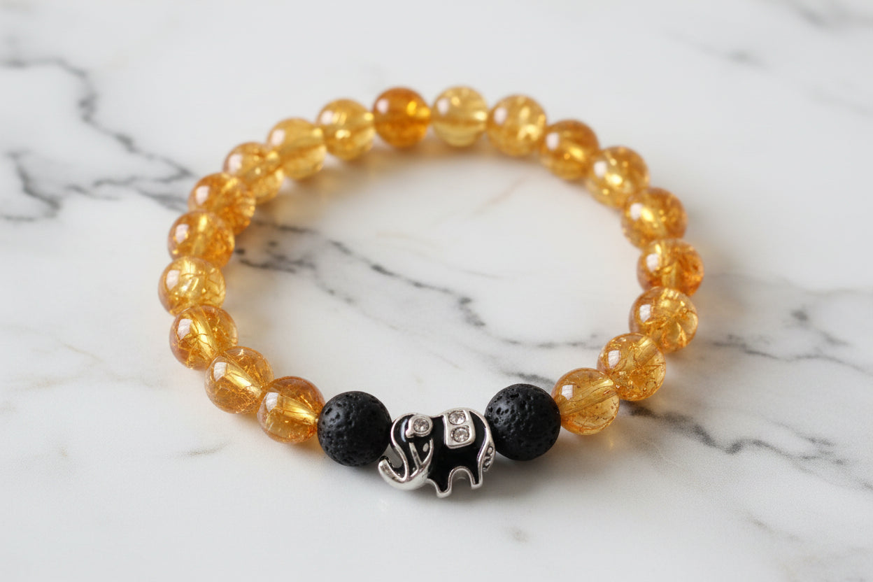 Carnelian Lava Stone Bracelet
