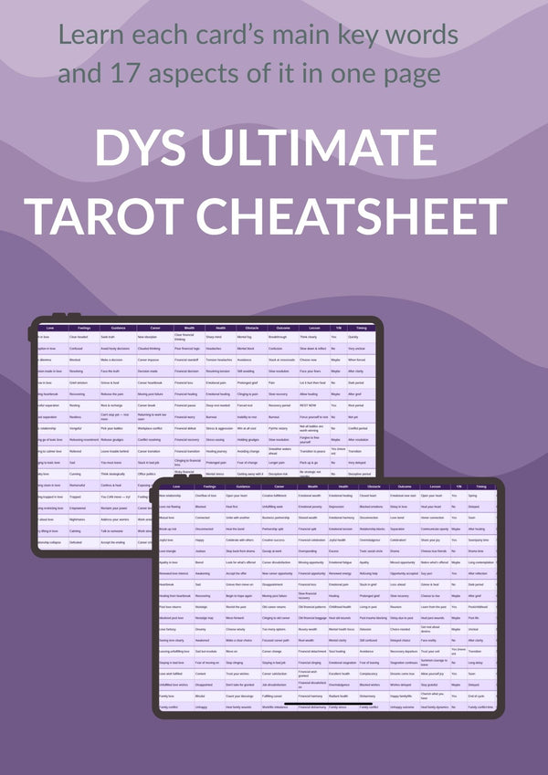 DYS TAROT ULTIMATE CHEATSHEET V1 A4/A5