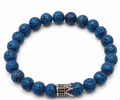 Blue Lava Stone Crystal Bracelet – Grounding & Emotional Balance