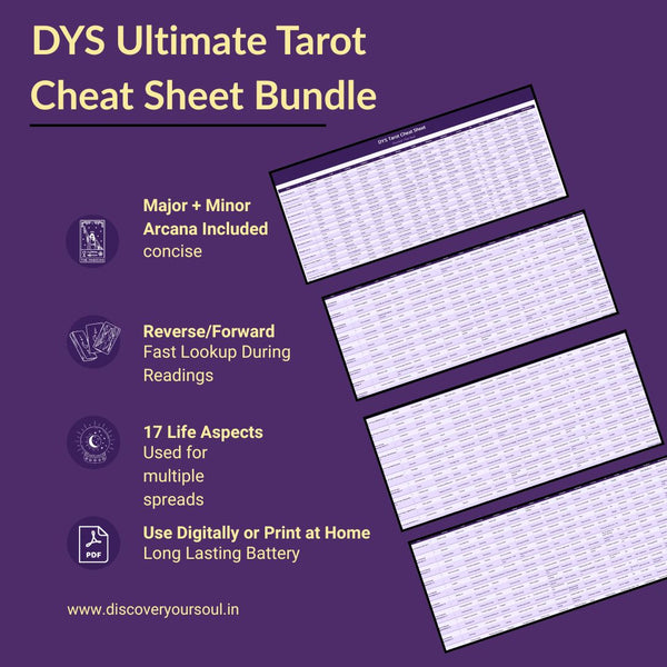 Ultimate Tarot Cheat Sheet with 17 Aspects